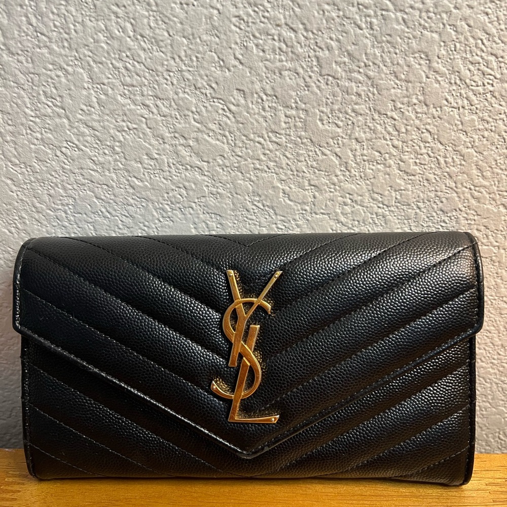 YSL Chevron flap Wallet, authentic.